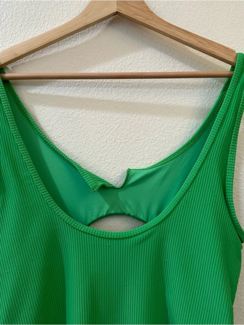 Frankies Bikinis Cody Green Ribbed One Piece Cut Out Swimsuit Size‎ Small S